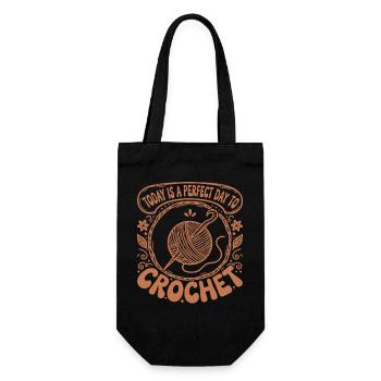 Today Is A Perfect Day To Crochet Funny - Gift Bag for Bottles - black - Front