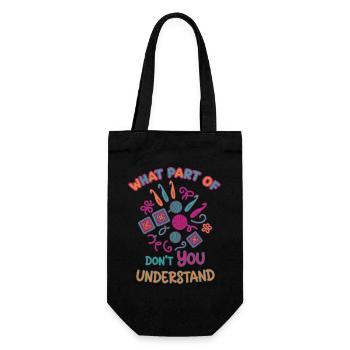 Crochet drôle, quelle partie de ne comprends-tu pas - Sac à bouteille - noir - Devant