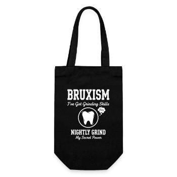 Bruxisme Grincement de superpuissance Grincement de dents - Sac à bouteille - noir - Devant