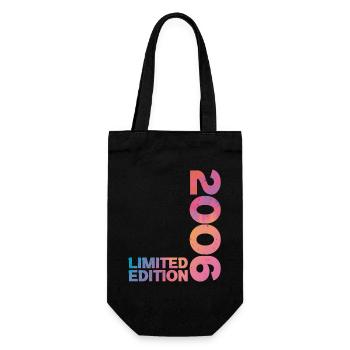 Geburtstagsgeschenk zum 20. Jubiläum 2006 - Geschenkbeutel für Flaschen - Schwarz - Vorne