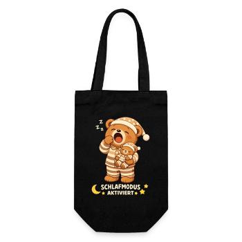 Sleep Shirt Sleeping Pajamas Teddy Bear Sleep Mode - Gift Bag for Bottles - black - Front