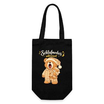 Sleep Shirt Sleeping Pajamas Teddy Bear Sleep Mode - Gift Bag for Bottles - black - Front
