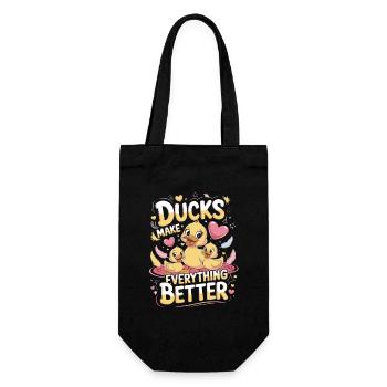 Ducks Make Everything Better Ducks Make Everything - Gift Bag for Bottles - black - Front