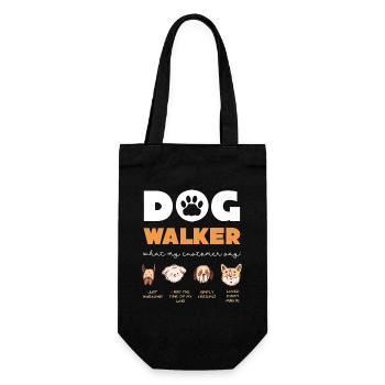 Hundewalker Zitate Kollektion - Geschenkbeutel für Flaschen - Schwarz - Vorne