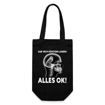 J’ai passé une radiographie dans ma tête : tout va bien - Sac à bouteille - noir - Devant