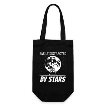 Easily Distracted by Stars Astronomie Design - Geschenkbeutel für Flaschen - Schwarz - Vorne