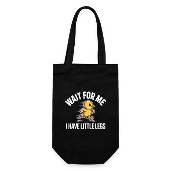 Wait For Me I Have Little Legs Running Chicken - Gift Bag for Bottles - black - Front