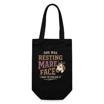 Pferdestimmung Humor Erfahrener Pferdebesitzer - Geschenkbeutel für Flaschen - Schwarz - Vorne
