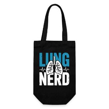 Lungen Nerd Graphic - Geschenkbeutel für Flaschen - Schwarz - Vorne