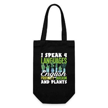 Parler 4 langues Anglais Sarcasme - Sac à bouteille - noir - Devant