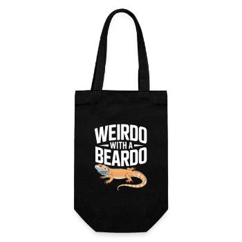 Weirdo with a Beardo - Gift Bag for Bottles - black - Front