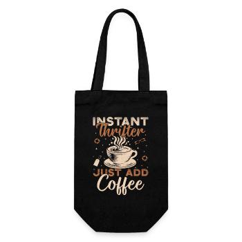 Thrift Shopper Instant Thrifter Add Coffee Thrift - Geschenkbeutel für Flaschen - Schwarz - Vorne
