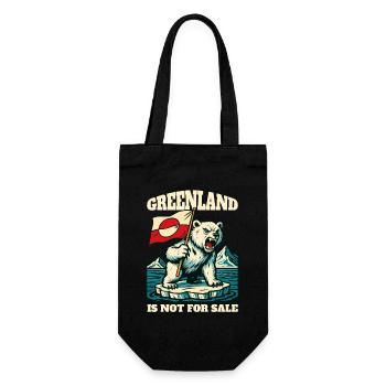 Le Groenland n’est pas à vendre - Sac à bouteille - noir - Devant