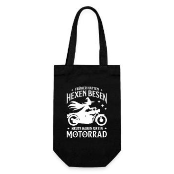  Früher Hatten Hexen Besen Heute Haben Sie Ein - Geschenkbeutel für Flaschen - Schwarz - Vorne