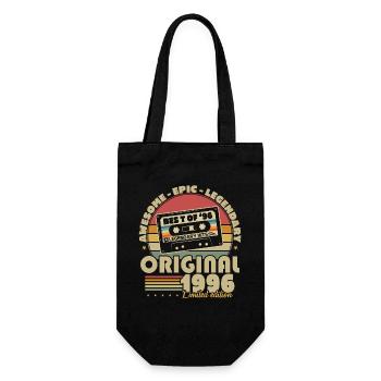 Original 1996 Vintage Vintage Birthday Retro - Gift Bag for Bottles - black - Front