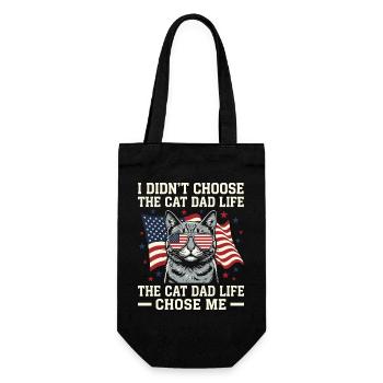 I Didn't Choose The Cat Dad Life Father - Gift Bag for Bottles - black - Front