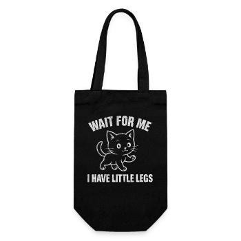 Chat qui dit un mème d’humour Idée de cadeau drôle - Sac à bouteille - noir - Devant