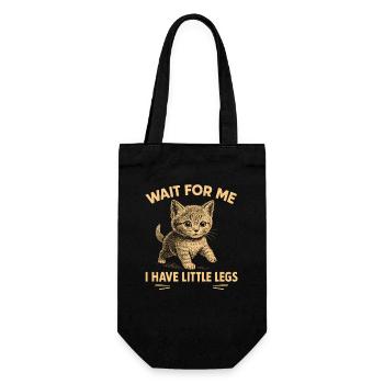 Chat qui dit un mème d’humour Idée de cadeau drôle - Sac à bouteille - noir - Devant