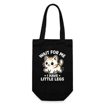 Katze Spruch Humor Meme Lustig Witzig Geschenkidee - Geschenkbeutel für Flaschen - Schwarz - Vorne