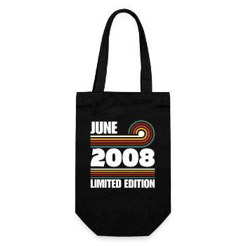 Limited Edition 2007 18th Birthday Gift - Gift Bag for Bottles - black - Front
