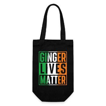 Ginger Lives Matter St Patrick’s St. Paddys - Gift Bag for Bottles - black - Front