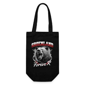Grönland Forever Roaring Wild Bear - Geschenkbeutel für Flaschen - Schwarz - Vorne