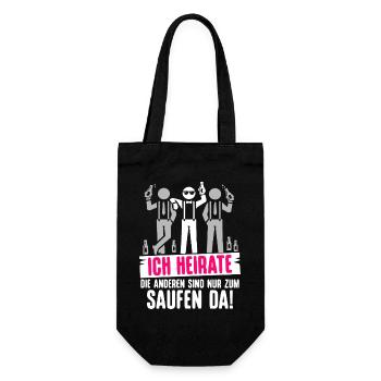 T-shirt du marié Enterrement de vie de garçon Garçons Enterrement de vie de garçon - Sac à bouteille - noir - Devant