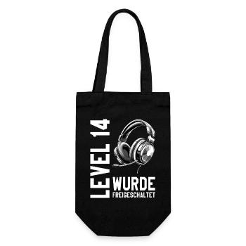 14e anniversaire Garçon Fille Adolescent Niveau 14 - Sac à bouteille - noir - Devant