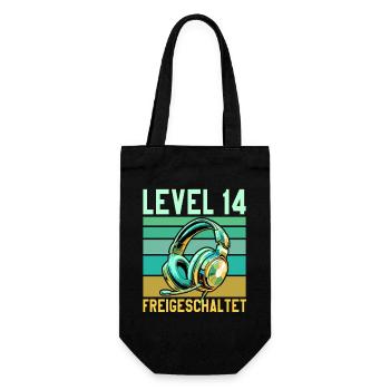 10e anniversaire garçon fille adolescent niveau 10 - Sac à bouteille - noir - Devant