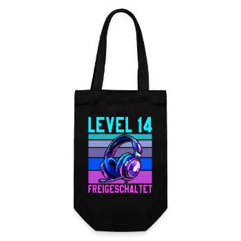 10e anniversaire garçon fille adolescent niveau 10 - Sac à bouteille - noir - Devant