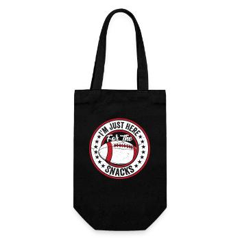 I'm Just Here For The Snacks Season Football Play - Geschenkbeutel für Flaschen - Schwarz - Vorne