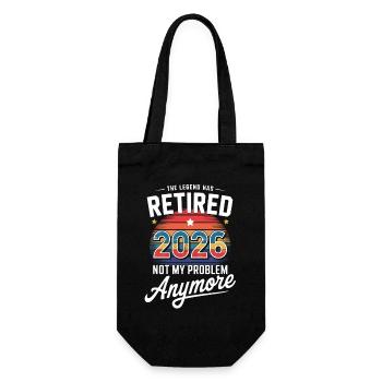 Retired 2026 Funny Retirement Graphic Women Men - Sac à bouteille - noir - Devant