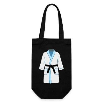 The bathrobe - For spontaneous visits - Gift Bag for Bottles - black - Front