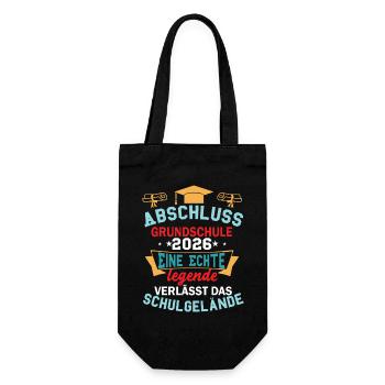 Graduation from primary school in 2026 Legend leaves - Gift Bag for Bottles - black - Front