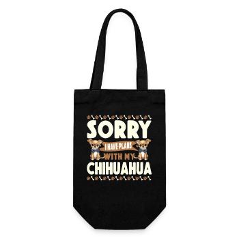 Chihuahua Chihuahueño Sorry I Have - Geschenkbeutel für Flaschen - Schwarz - Vorne