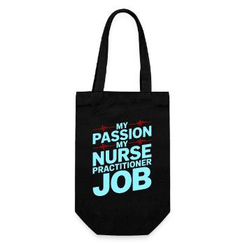 Nurse Practitioner My Passion My Advanced Nursing - Geschenkbeutel für Flaschen - Schwarz - Vorne