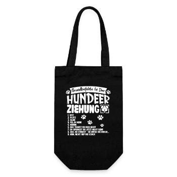 Commandes de base du motif du chien dressé - Sac à bouteille - noir - Devant