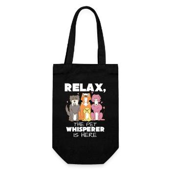 Relax, the animal whisperer is here - Gift Bag for Bottles - black - Front