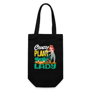 Plant Lover Plant Woman Funny Gardener - Gift Bag for Bottles - black - Front
