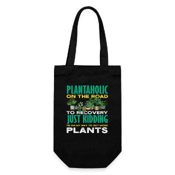 Plantaholic Plant Lover Gardener Gardening - Gift Bag for Bottles - black - Front
