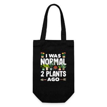 Normal 2 Pflanzen Ago Funny Gardener Garten - Geschenkbeutel für Flaschen - Schwarz - Vorne