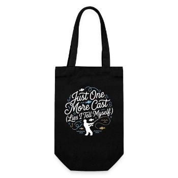 Just One More Cast Lies I Tell Myself Angler - Gift Bag for Bottles - black - Front