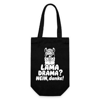 Lama Drama Non Merci - Sac à bouteille - noir - Devant