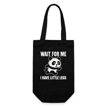 Panda Spruch Humor Meme Lustig Witzig Geschenkidee - Geschenkbeutel für Flaschen - Schwarz - Vorne