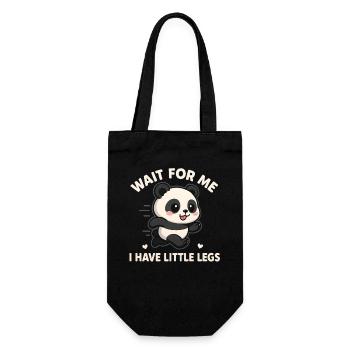 Panda Spruch Humor Meme Lustig Witzig Geschenkidee - Geschenkbeutel für Flaschen - Schwarz - Vorne