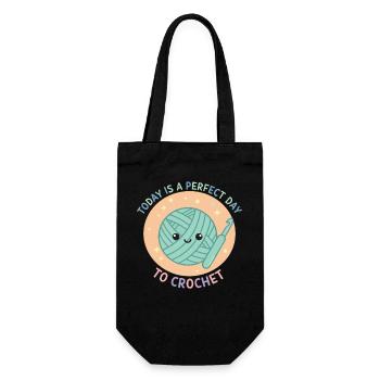 Today Is A Perfect Day To Crochet Funny - Gift Bag for Bottles - black - Front