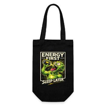 Boisson énergisante Sommeil en poing plus tard - Sac à bouteille - noir - Devant