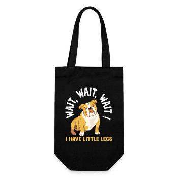 Warte Auf Mich, Ich Habe Kleine Beine - Geschenkbeutel für Flaschen - Schwarz - Vorne