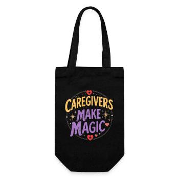 Pflegerin Pfleger Altenpflege Caregivers Magic - Gift Bag for Bottles - black - Front