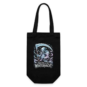  Kälter Als Jede Winternacht Sensenmann Eisiger - Geschenkbeutel für Flaschen - Schwarz - Vorne